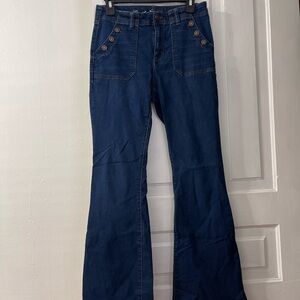 Dark Blue Women's Flared Jeans